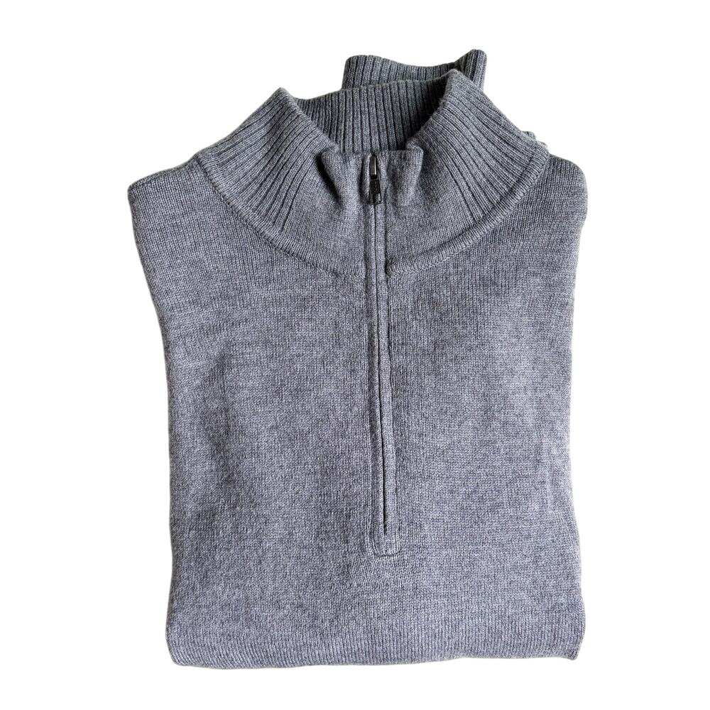 Patagonia Men's Lambswool 1/4-Zip Sweater (Narwhal Grey) - Medium
